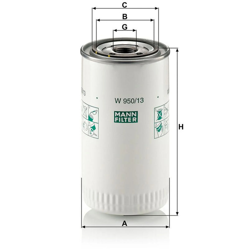 MANN-FILTER Engine Oil Filter W 950/13