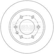 Borg & Beck 2 x Solid Rear Brake Discs BBD5581-x2