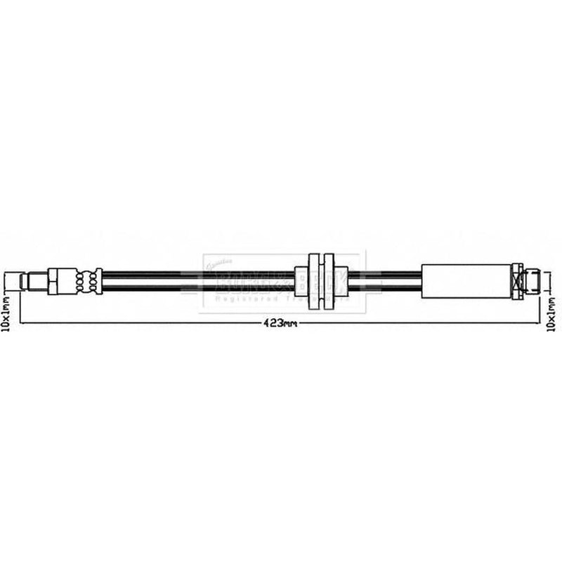 Borg & Beck Brake Hydraulic Hose Line Rear Right BBH8556