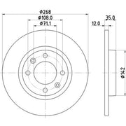 DON 2 x Solid Rear Brake Discs PCD21792-x2