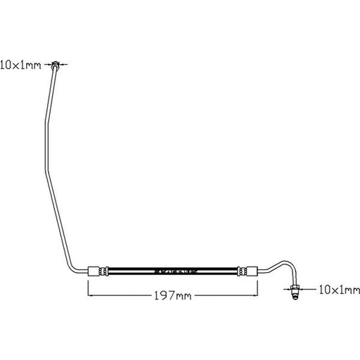 Abtex Brake Hydraulic Hose Line outer ABH1227R