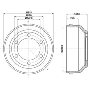 Mintex Brake Drum Assembly Rear MBD017