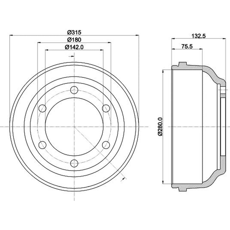 Mintex Brake Drum Assembly Rear MBD017