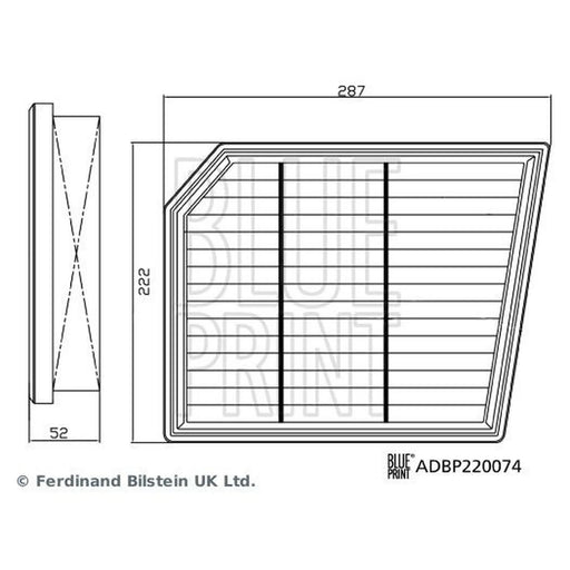 Blue Print Engine Air Filter ADBP220074