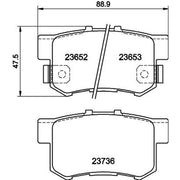 Mintex Rear Brake Pad Set MDB1866