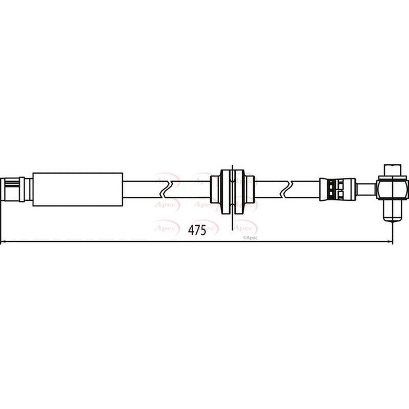 Apec Brake Hydraulic Hose Line Front HOS3887