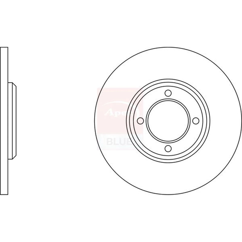 Apec 2 x Solid Front Brake Discs SDK6574-x2