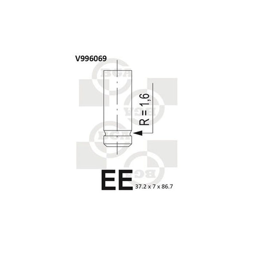 BGA Engine Intake Valve 37mm Head V996069
