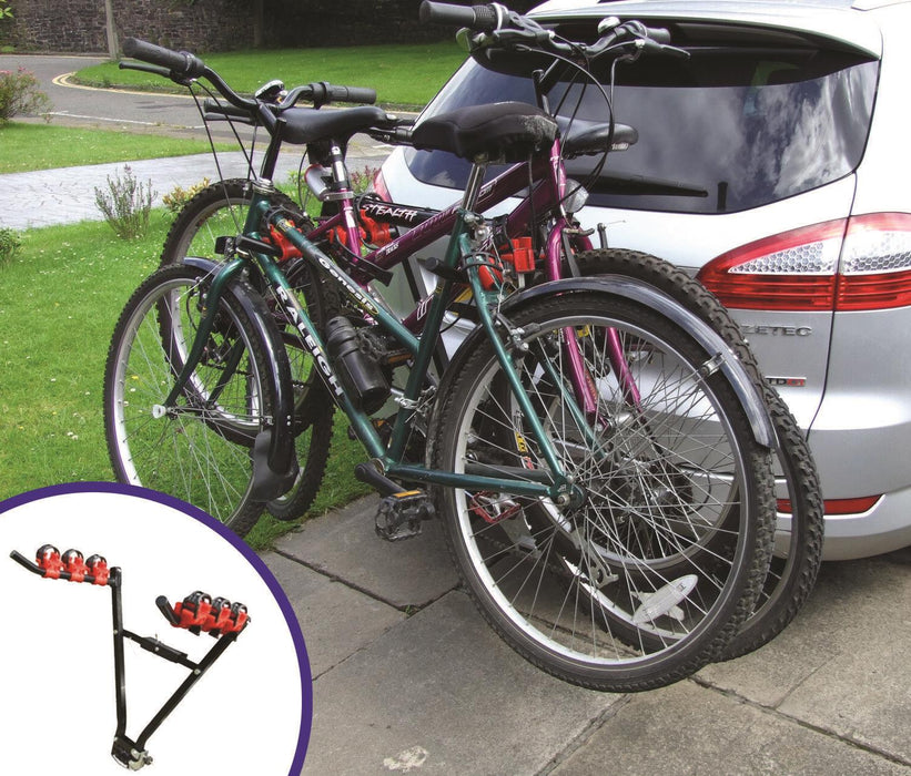 Car & 4x4 Secure Tow Ball Fitment 45kg 3 Bike Bicycle Travel Rack Carrier - Bars 4 Cars - Van Life Living