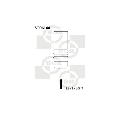 BGA Engine Exhaust Valve 32mm Head V996144