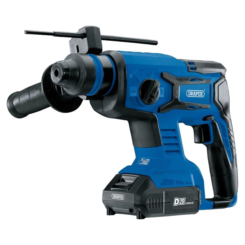 Draper D20 20V Brushless SDS+ Rotary Hammer Drill, 2 x 2.0Ah Batteries, 1 x Char Draper  - Town Parts