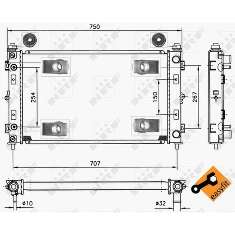 NRF Engine Radiator 50232
