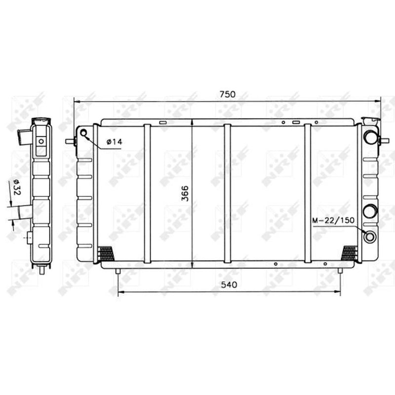 NRF Engine Radiator 507333