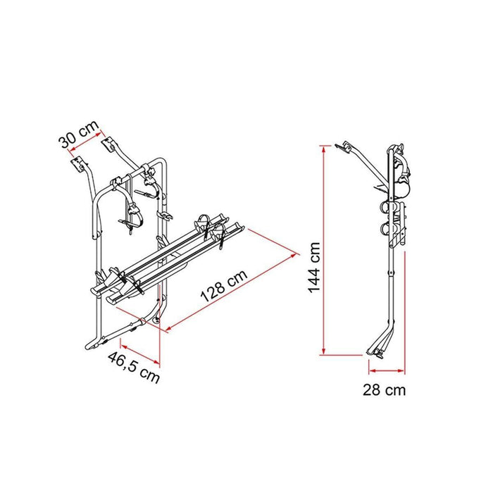 Fiamma Carry Bike for VW T6 Aluminium Bike Rack for VW T6 - Fiamma - Van Life Living