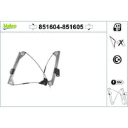 Valeo Electric Window Regulator Lifter Left Front 851604