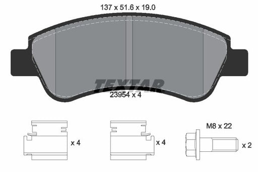 Textar 2395401 Brake Pad Set, disc brake