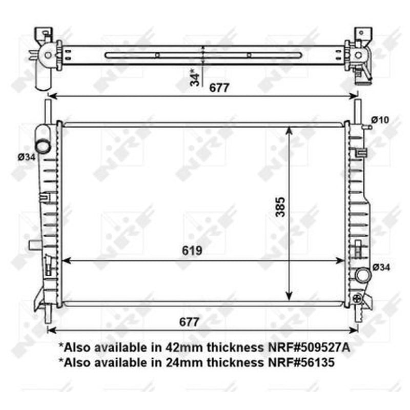 NRF Engine Radiator 509527