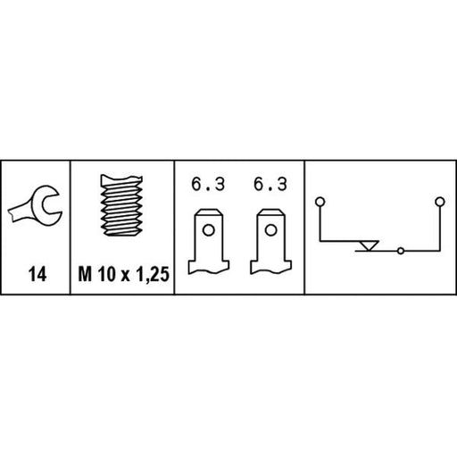Hella Brake Light Switch 6DF 007 364-001