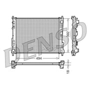 Denso Engine Radiator fits Renault Twingo II 2007-2014 1.2 1.5 1.6