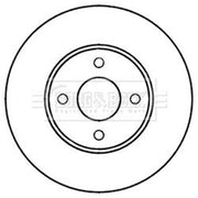 Borg & Beck 2 x Vented Front Brake Discs BBD5273-x2