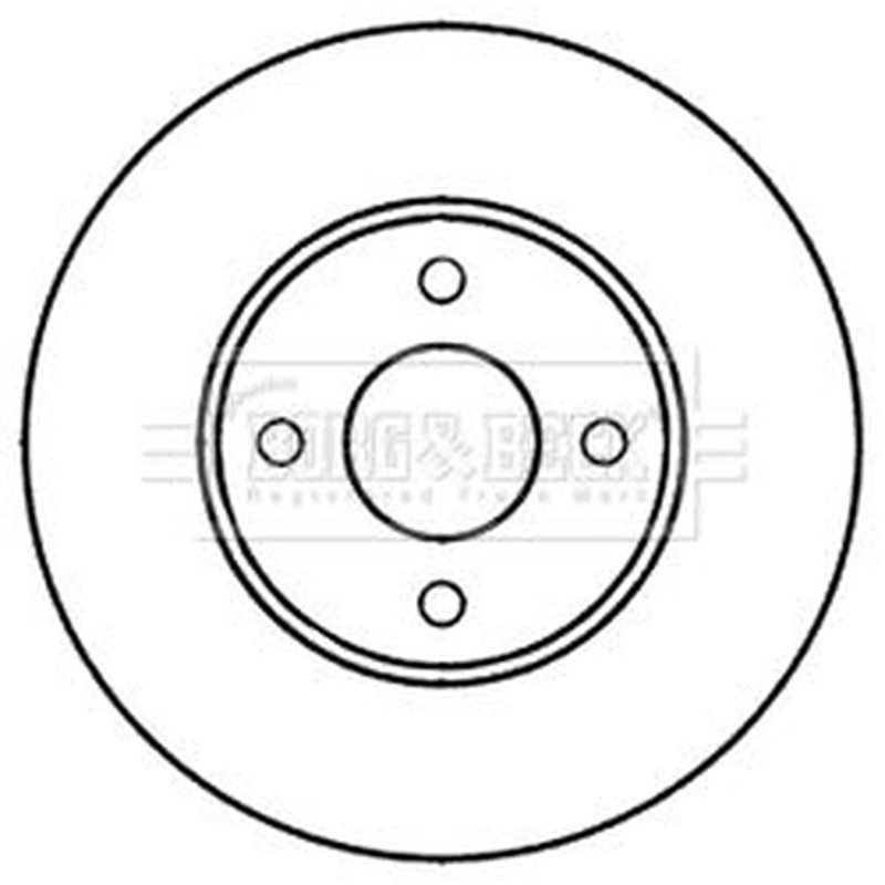 Borg & Beck 2 x Vented Front Brake Discs BBD5273-x2