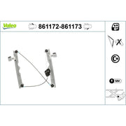 Valeo Electric Window Regulator Lifter Right Front 861173