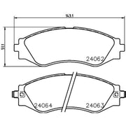 Mintex Front Brake Pad Set MDB2563