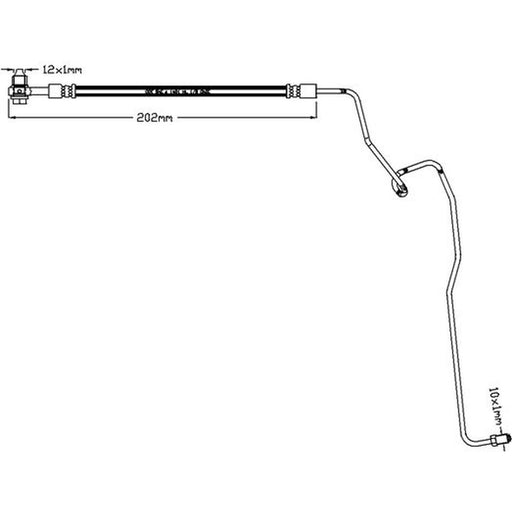 Abtex Brake Hydraulic Hose Line outer ABH1186L