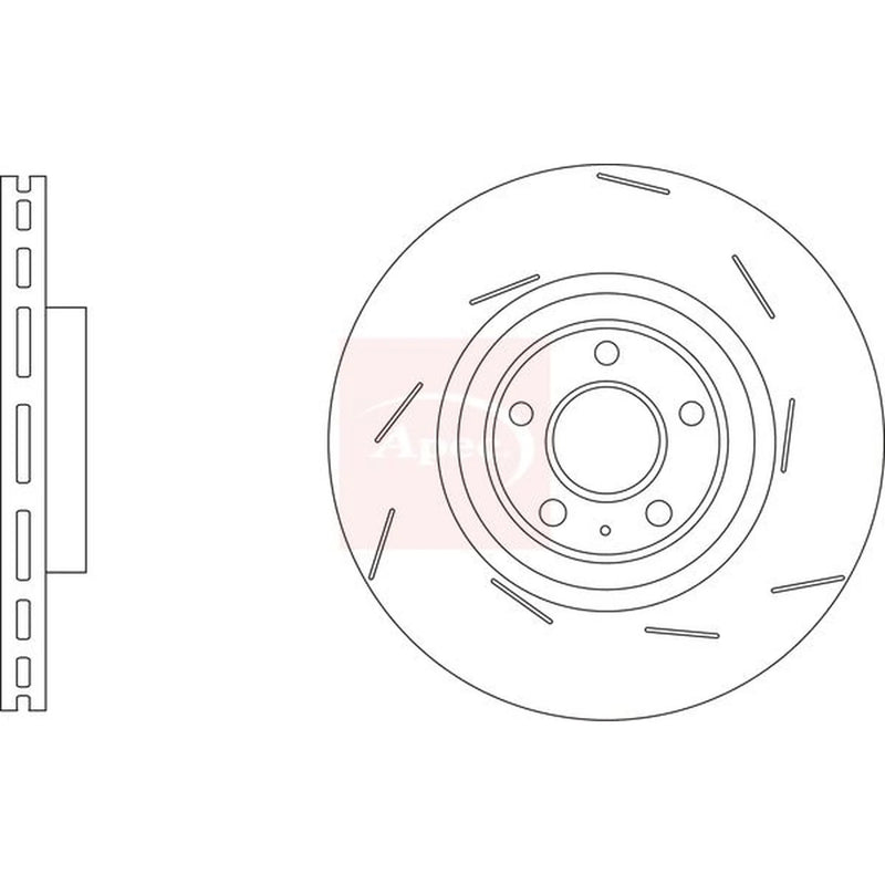 Apec 2 x Front / Brake Discs DSK3303