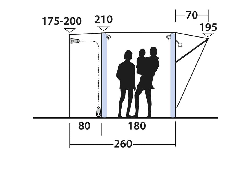 Outwell California Highway Driveaway Awning Grey - Outwell - Van Life Living