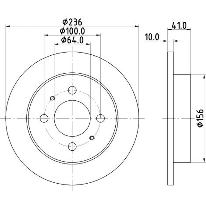 Mintex 2 x Solid Rear Brake Discs MDC1983-x2