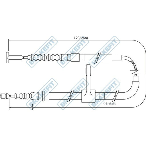 Apec Handbrake Cable Left Rear BBC3005