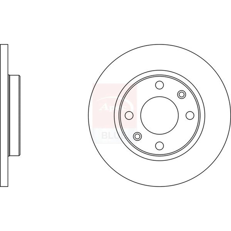 Apec 2 x Solid Front Brake Discs SDK6011-x2