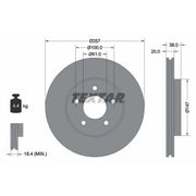 Textar 2 x Internally Vented Front Brake Discs 92152403-x2