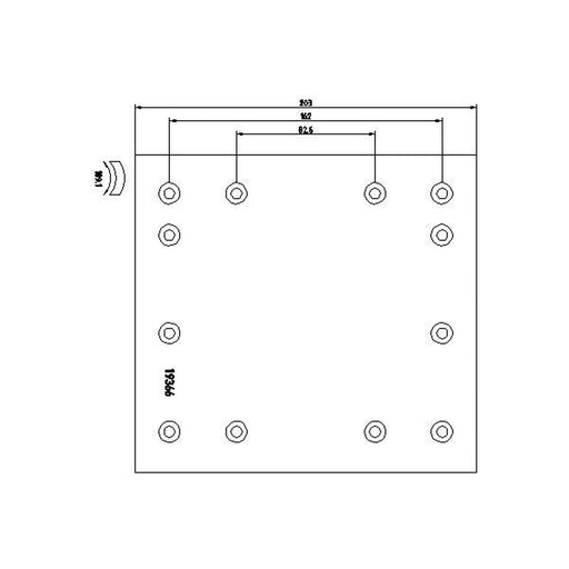 Textar Textar Cv Brake Lining Set 1936605 1936605