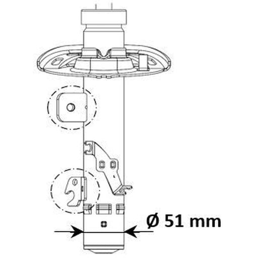KYB Shock Absorber Damper Strut Front Right 3348012