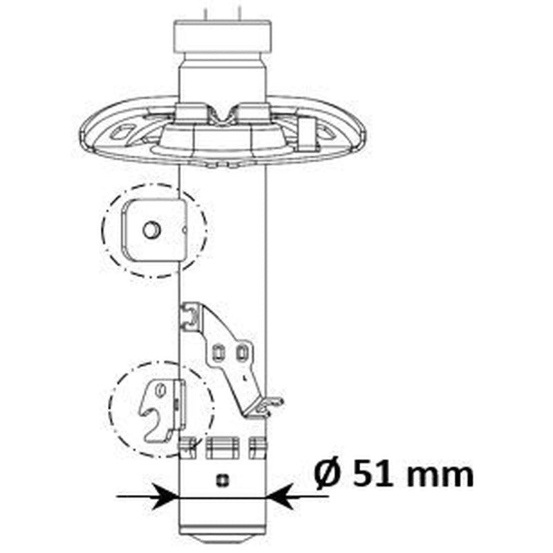 KYB Shock Absorber Damper Strut Front Left 3348013
