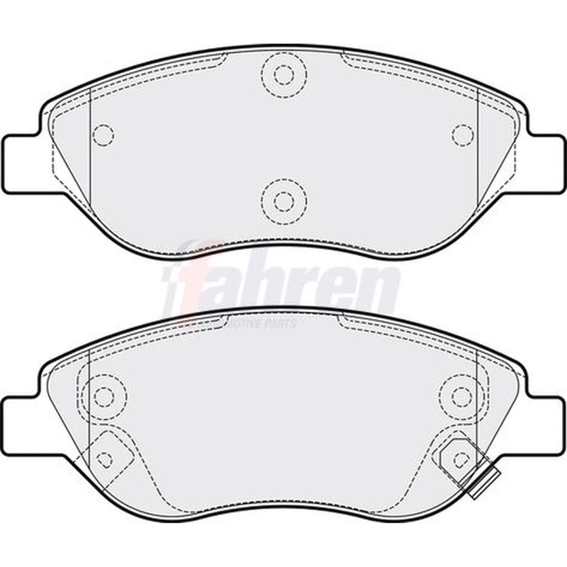 Fahren Front Brake Pad Set fits Fiat Tipo 2015-2020 1.4 1.6