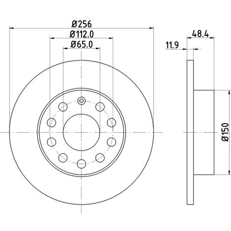 Mintex Lcv Van Kits solid 256mm MVK0037