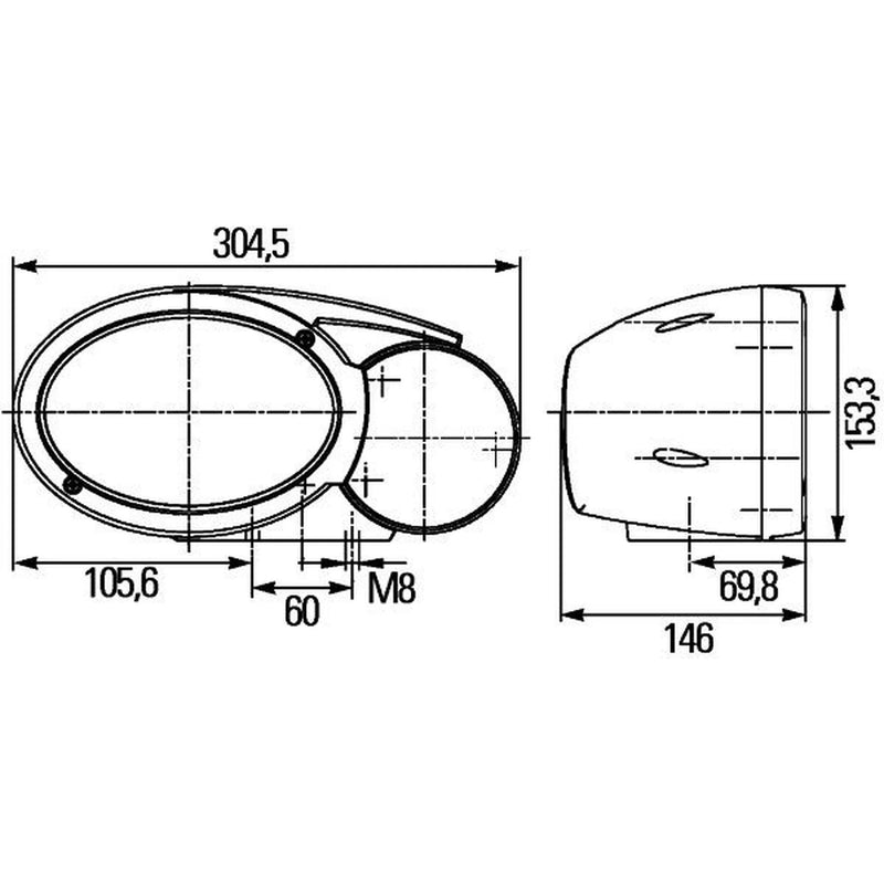Hella Headlight Headlamp PY21W Left 1EB 996 167-031