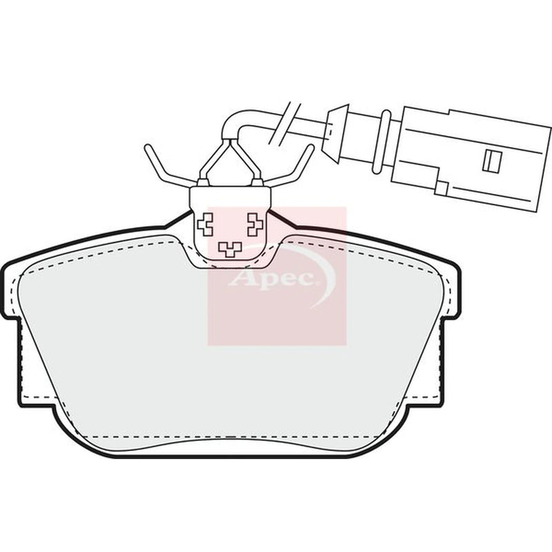 Apec Rear Brake Pad Set PAD1158