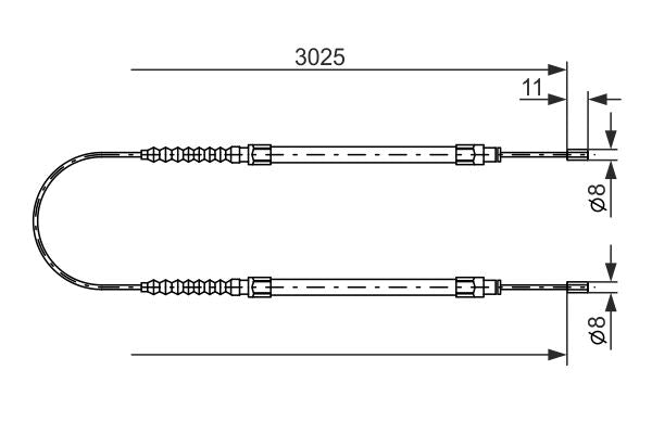 Bosch Handbrake Cable 1987477113