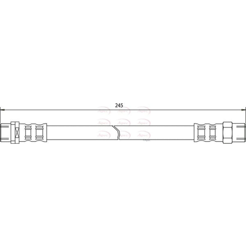 Apec Brake Hydraulic Hose Line inner HOS3166