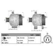 Denso Car Alternator 12V fits Jaguar Xj 1994-1997 6.0