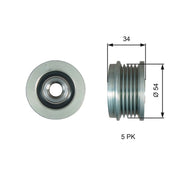 Gates Alternator Overrunning Freewheel Clutch OAP7220