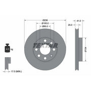 Textar 2 x Vented Front Brake Discs 92029603-x2