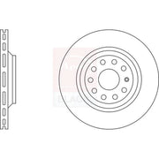Apec 2 x Perforated/Vented Rear Brake Discs DSK2460B-x2