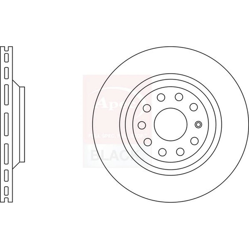 Apec 2 x Perforated/Vented Rear Brake Discs DSK2460B-x2