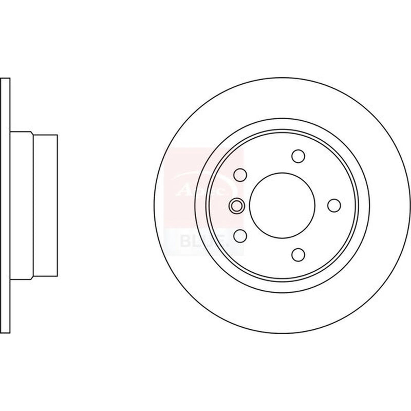 Apec 2 x Solid Rear Brake Discs SDK6244-x2