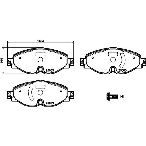 Mintex Front Brake Pad Set MDB3827